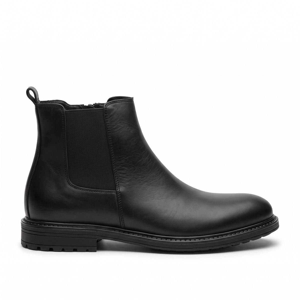 Sterling, Chelsea Zippée Noir 100% Cuir, Confort Absolu