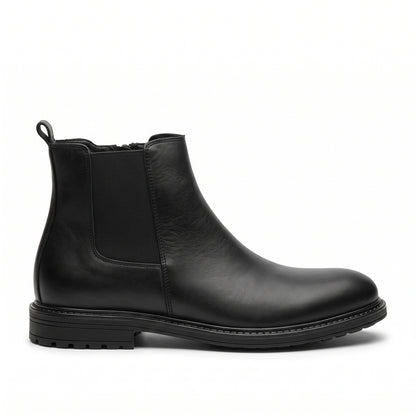 Sterling, Chelsea Zippée Noir 100% Cuir, Confort Absolu