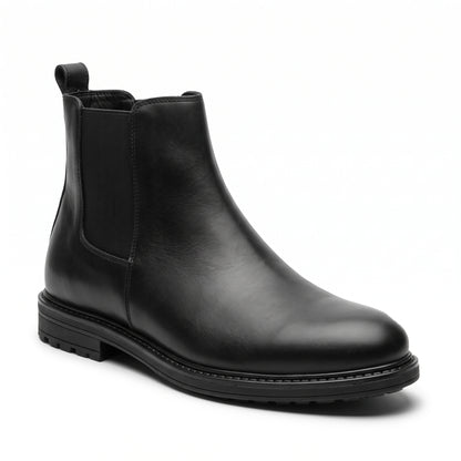 Sterling, Chelsea Zippée Noir 100% Cuir, Confort Absolu