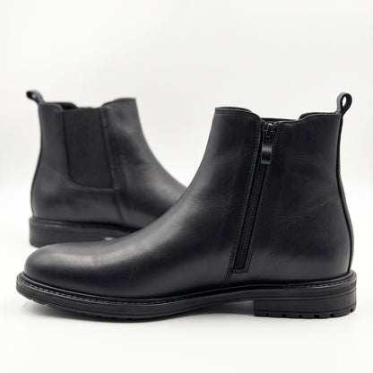 Sterling, Chelsea Zippée Noir 100% Cuir, Confort Absolu