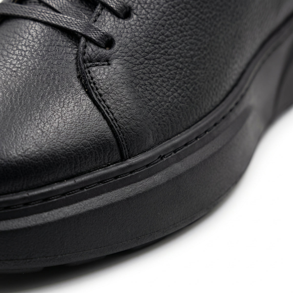 Nero, Sneakers Noir & Marron 100% Cuir, Allure Chic