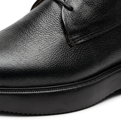 Corso, Chukka Noir 100% Cuir, Confort Absolu