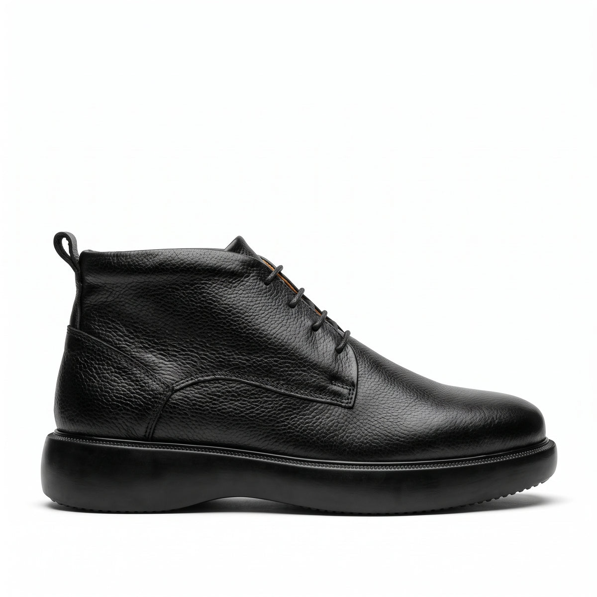 Corso, Chukka Noir 100% Cuir, Confort Absolu
