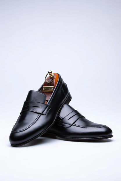 Pietra, Mocassins Noir 100% Cuir, Allure Chic