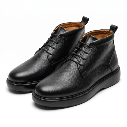 Corso, Chukka Noir 100% Cuir, Confort Absolu
