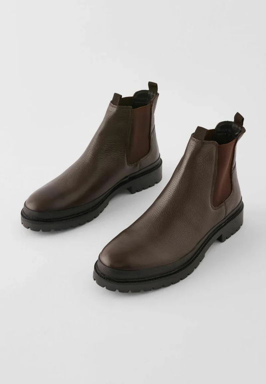 Bruno, Chelsea Marron 100% Cuir, Semelle Confort