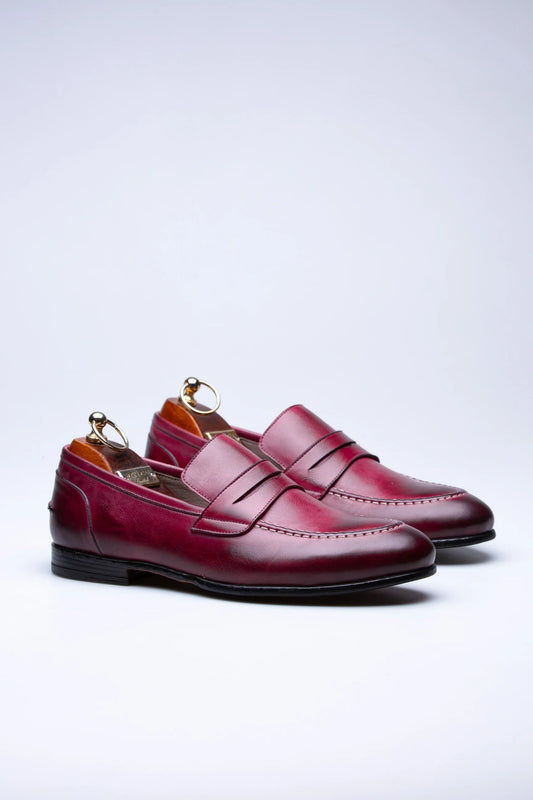 Pietra, Mocassins Bordeaux 100% Cuir, Allure Chic